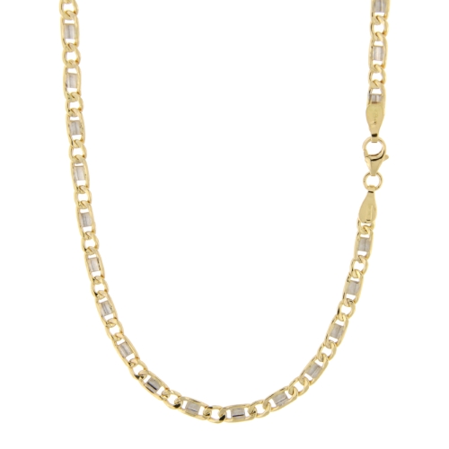 Collana Uomo Oro Giallo Bianco GL100618