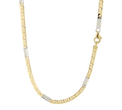 Collana Uomo Oro Giallo Bianco GL100620