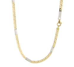 Herren-Halskette aus Weiß- und Gelbgold GL100620