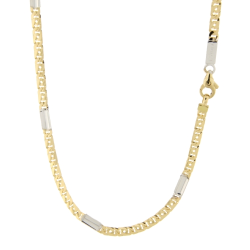 Collana Uomo Oro Giallo Bianco GL100620