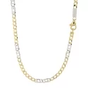 Herren-Halskette aus Weiß- und Gelbgold GL100621