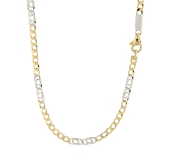 Collana Uomo Oro Giallo Bianco GL100621