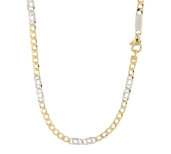 Herren-Halskette aus Weiß- und Gelbgold GL100621