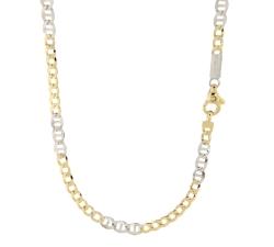 Collana Uomo Oro Giallo Bianco GL100622