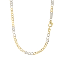 White Yellow Gold Men&#39;s Necklace GL100622