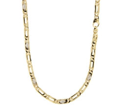 White Yellow Gold Men&#39;s Necklace GL100623