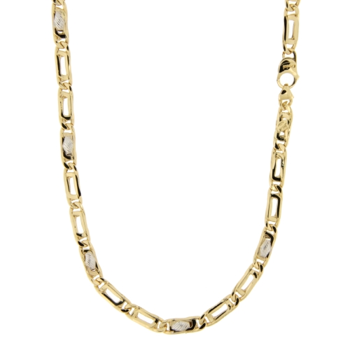White Yellow Gold Men&#39;s Necklace GL100623