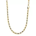 Herren-Halskette aus Weiß-Gelb-Gold GL100624