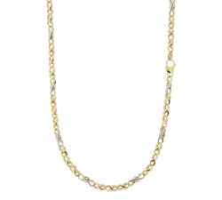 Collana Uomo Oro Giallo Bianco GL100625