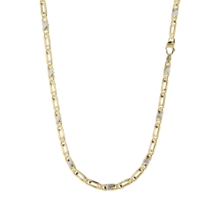 Collana Uomo Oro Giallo Bianco GL100626