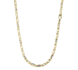 Collana Uomo Oro Giallo Bianco GL100626