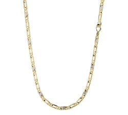 Herren-Halskette aus Weiß- und Gelbgold GL100626