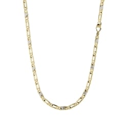 White Yellow Gold Men&#39;s Necklace GL100626