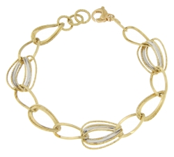 Bracciale Donna Oro Giallo Bianco GL100629