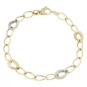 Bracciale Donna Oro Giallo Bianco GL100631