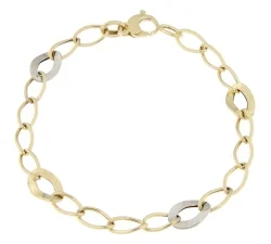 Weiß-Gelb-Gold Damenarmband GL100631