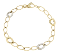 Bracciale Donna Oro Giallo Bianco GL100631