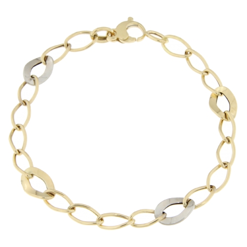 Weiß-Gelb-Gold Damenarmband GL100631