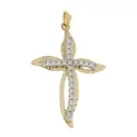 Women&#39;s Cross Yellow White Gold GL100633