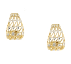 White Yellow Gold Woman Earrings GL100639