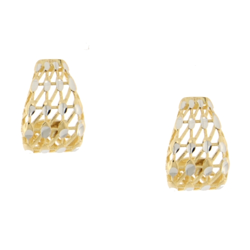 White Yellow Gold Woman Earrings GL100639