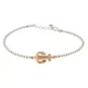 Weißes Roségold Herrenarmband GL100651