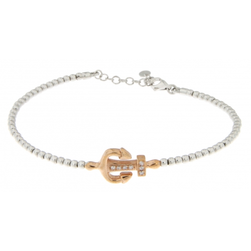 Weißes Roségold Herrenarmband GL100651