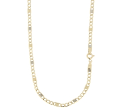 Collana Uomo Oro Giallo Bianco GL100657