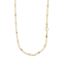Herren-Halskette aus Weiß- und Gelbgold GL100657