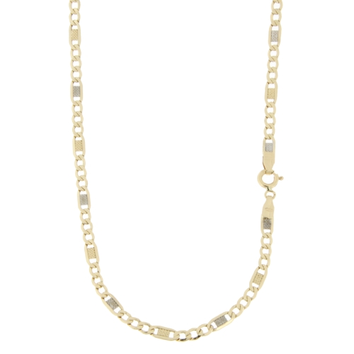 Herren-Halskette aus Weiß- und Gelbgold GL100657