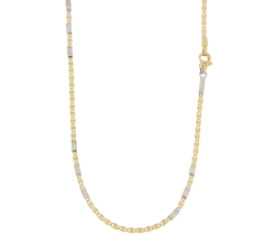 White Yellow Gold Men&#39;s Necklace GL100685