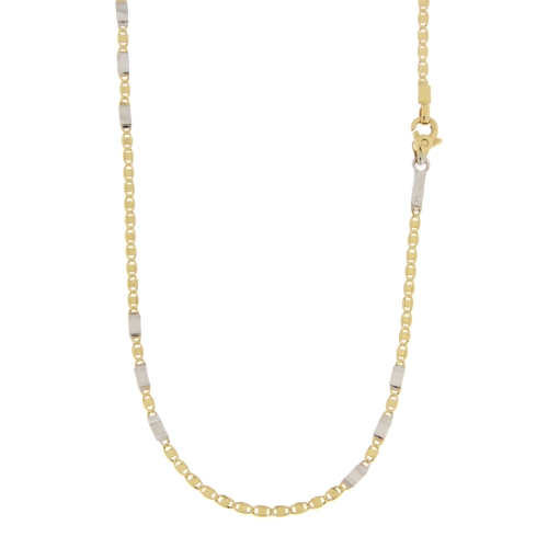 Collana Uomo Oro Giallo Bianco GL100685