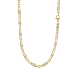 Collana Uomo Oro Giallo Bianco GL100687