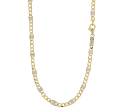 Herren-Halskette aus Weiß- und Gelbgold GL100687