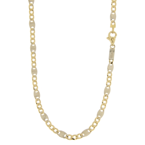 Herren-Halskette aus Weiß- und Gelbgold GL100687