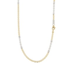 Collana Uomo Oro Giallo Bianco GL100691