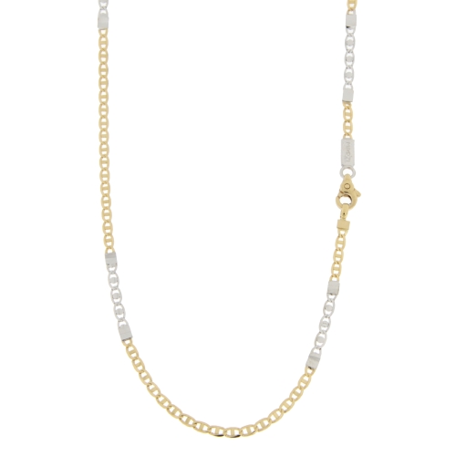 Collana Uomo Oro Giallo Bianco GL100691