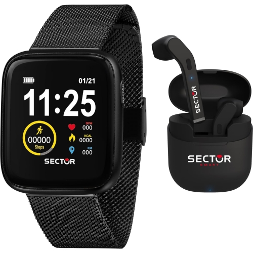 Smartwatch Set Kopfhörer Sector Unisex S-04 R3253158004