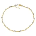 Bracciale Tennis Donna Oro Giallo Bianco Diamanti GL100698