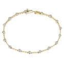 Bracciale Tennis Donna Oro Giallo Bianco Diamanti GL100700