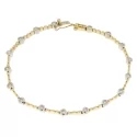 Women&#39;s Tennis Bracelet Yellow Gold White Diamonds GL100700