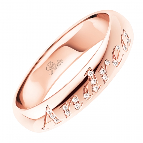 Polello Wedding Ring Lettere d&#39;Amore Collection 3112DR