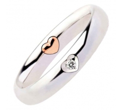 Polello Wedding Ring Two Hearts Collection 2834DBR