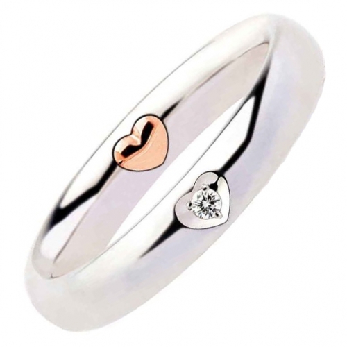 Polello Wedding Ring Two Hearts Collection 2834DBR