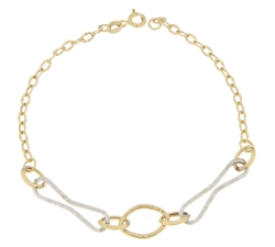 Bracciale Donna Oro Giallo Bianco GL100715