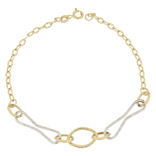 Damenarmband Weiß-Gelbgold GL100715