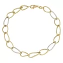 Damenarmband Weiß-Gelbgold GL100718