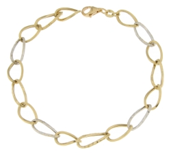 Damenarmband Weiß-Gelbgold GL100718