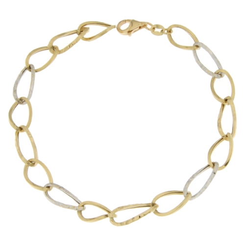 Damenarmband Weiß-Gelbgold GL100718
