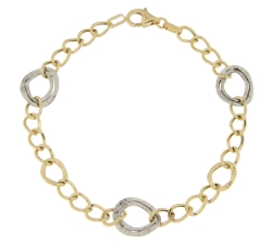 Bracciale Donna Oro Giallo Bianco GL100719